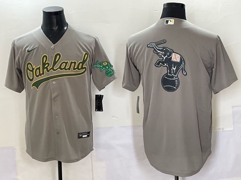 Men Oakland Athletics Blank Grey Nike 2025 MLB Jersey 01